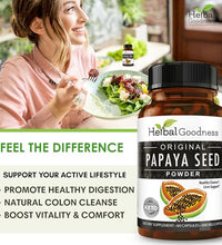 hoja de papaya en cápsulas