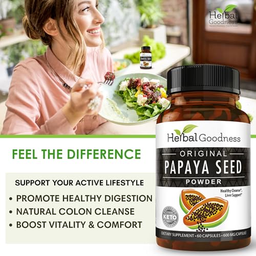 hoja de papaya en cápsulas