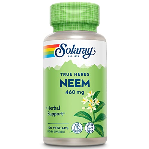 Hojas de neem en cápsulas veganas