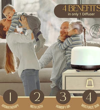 humidificador de aromaterapia con luz nocturna