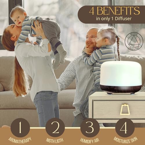 humidificador de aromaterapia con luz nocturna