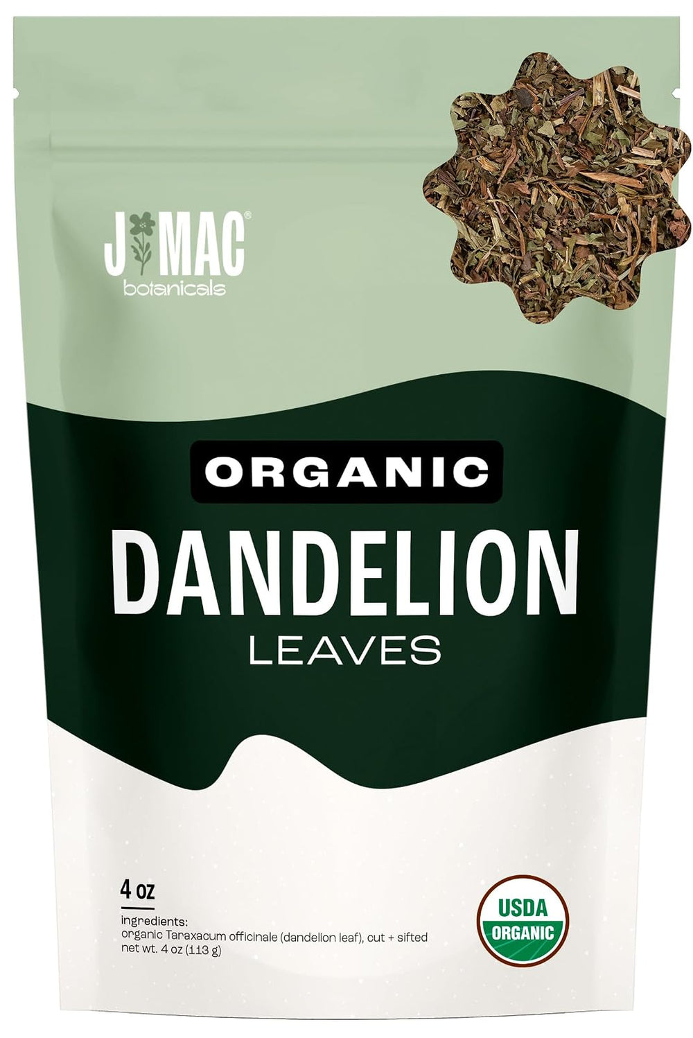 J Mac Botanicals Hojas de Diente de León