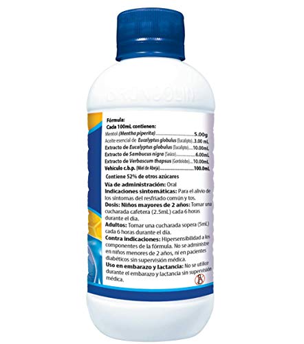 jarabe natural con extractos de plantas