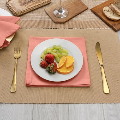 juego de servilletas reutilizables salmón