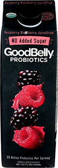 jugo probiótico Goodbelly sabor frambuesa y mora