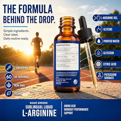L-Arginina 2 fl oz BASIC GREENS