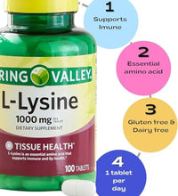 L Lisina 1000mg para bienestar y energía diaria