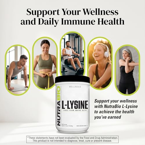 L-Lisina NutraBio para salud inmunológica