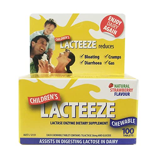 Lacteeze Niños tabletas masticables sabor fresa