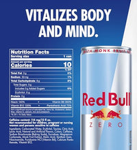 latas de Red Bull con 114 mg de cafeína