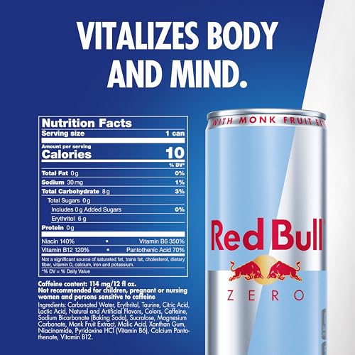 latas de Red Bull con 114 mg de cafeína