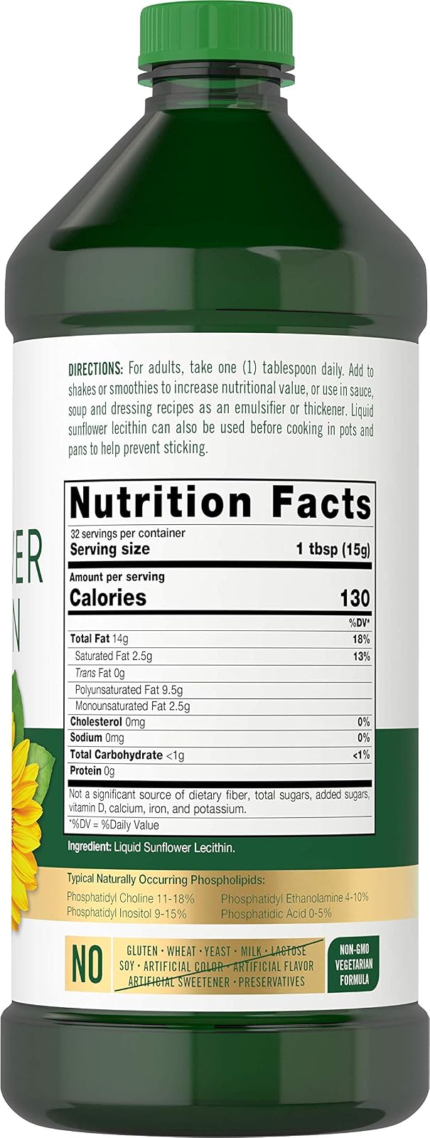 Lecitina de girasol Carlyle 16 fl oz