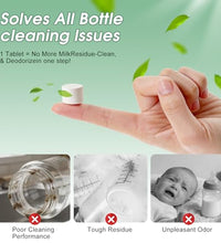 limpieza profunda de botellas con tabletas Dushany