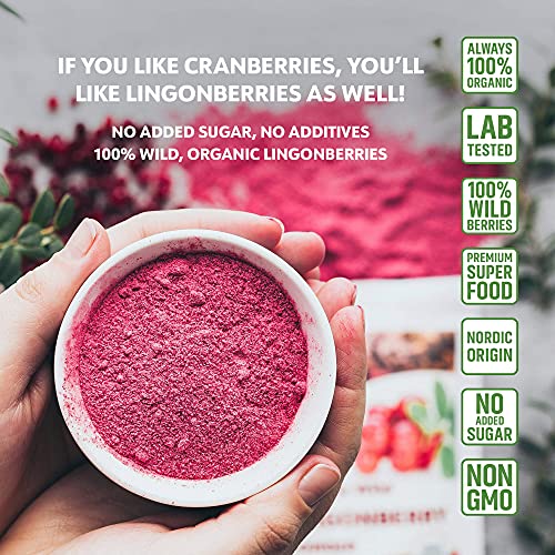 Lingonberry liofilizado sin azúcar