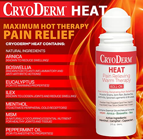 loción calentadora CryoDerm de fácil aplicación