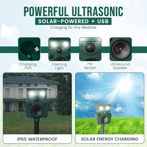 luz intermitente para espantar animales