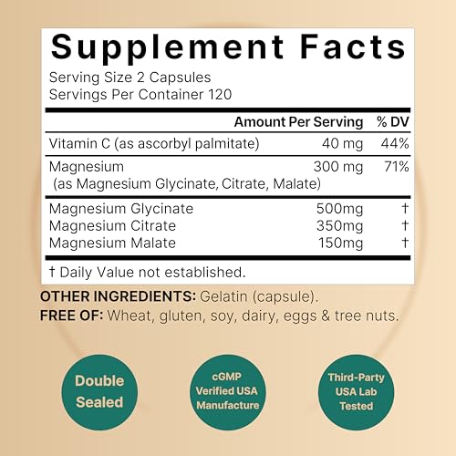 Magnesio glicinato para mejor absorción