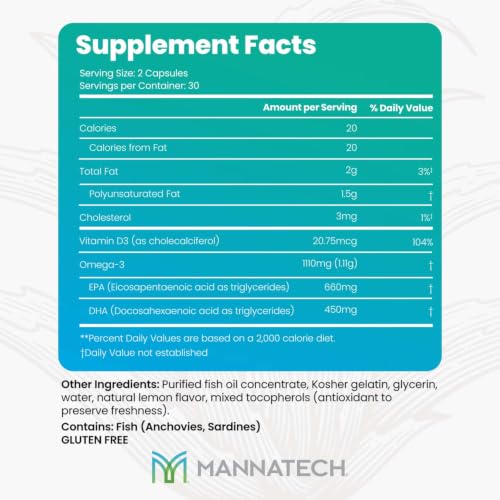 Mannatech Vitamina D3 60 cápsulas
