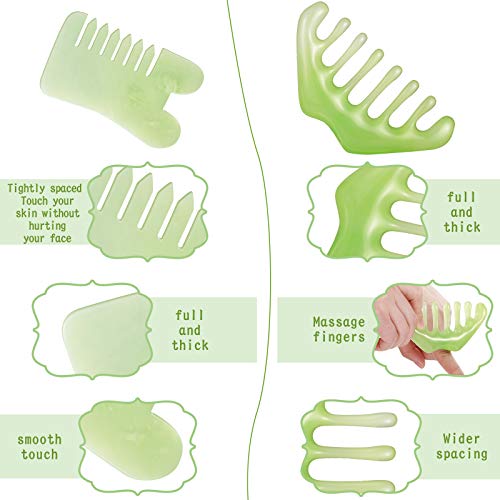 masaje facial con peines de jade