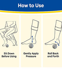 masaje para fascitis plantar con Dr. Scholl's