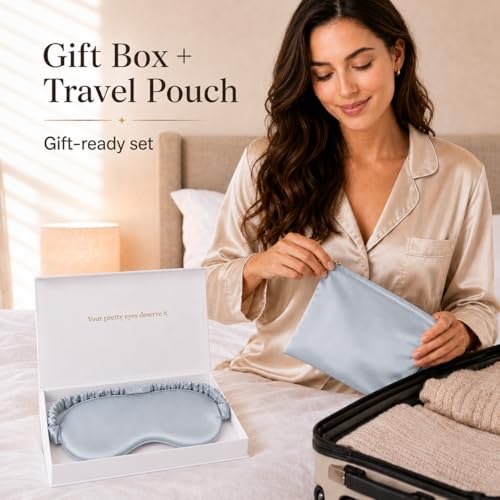 máscara de ojos con bolsa de viaje