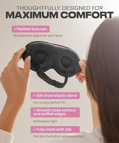máscara de ojos de seda orgánica unisex