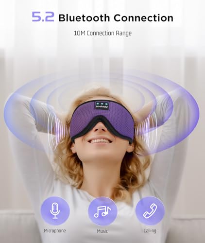 máscara de sueño con altavoces estéreo