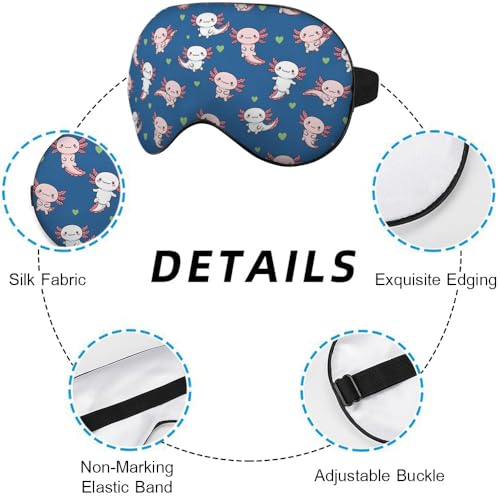 máscara de sueño con diseño axolotl