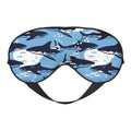 máscara de sueño tiburones y peces azules