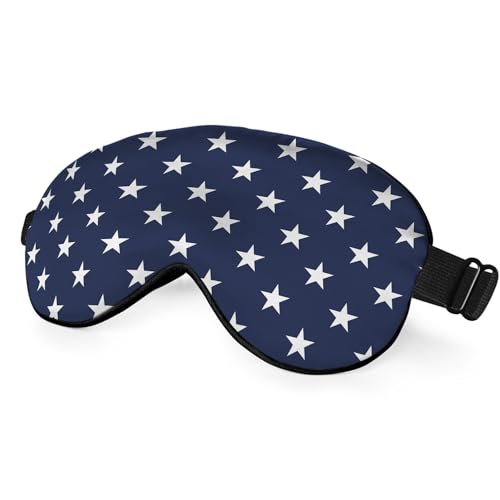 mascarilla de seda azul para dormir