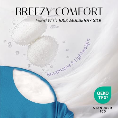 mascarilla de seda azul real elegante