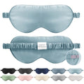 mascarilla de sueño de seda azul