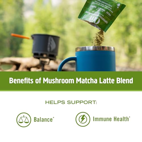 matcha latte con hongos medicinales