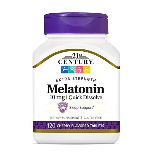 melatonina 21st century sabor cereza para dormir