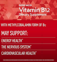 Methylcobalamin 5000 mcg para vitalidad