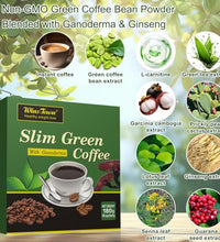 mezcla instantánea de café verde