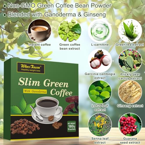 mezcla instantánea de café verde