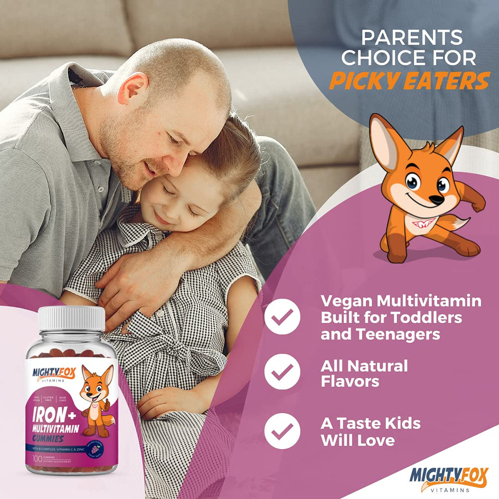 MIGHTY FOX VITAMINS masticables de hierro