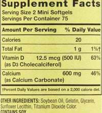 Mini softgels de calcio fácil de tragar