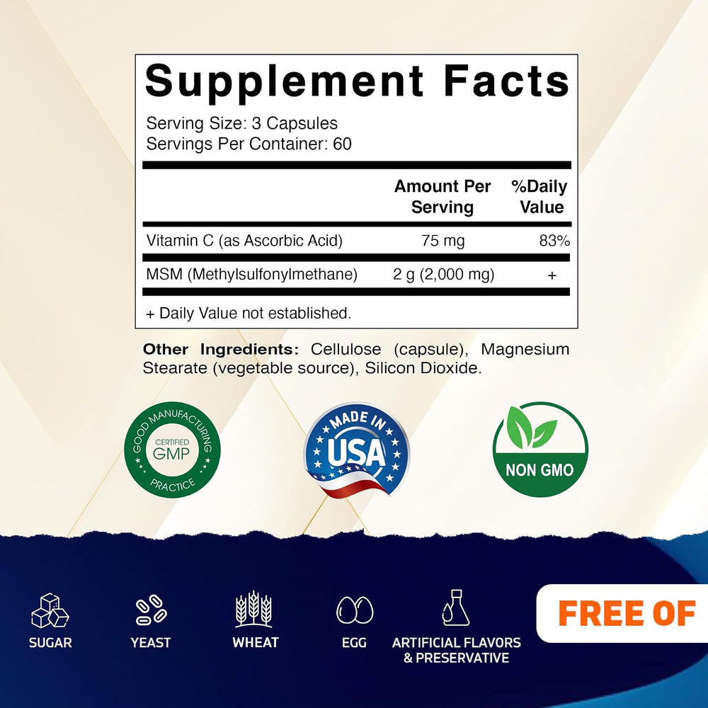 MSM 2000 mg con Vitamina C