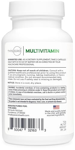 multivitamínicos 1300 mg Type Zero