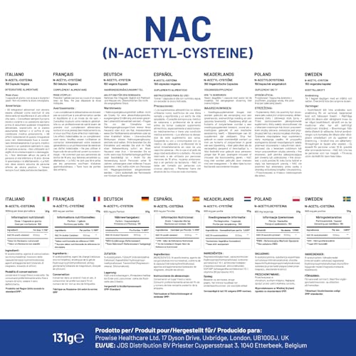 N-Acetilcisteína 600mg calidad británica