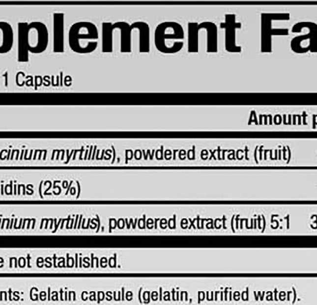 Natural Factors Mirtilo 60 cápsulas