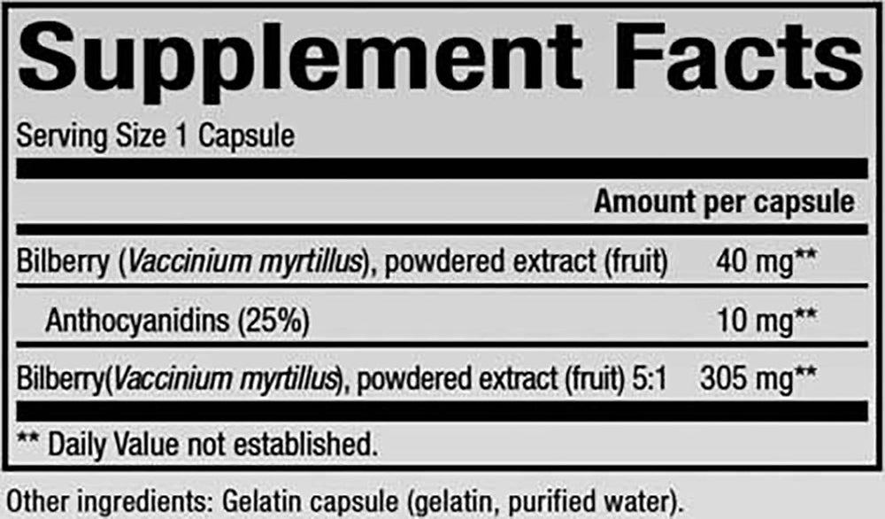 Natural Factors Mirtilo 60 cápsulas