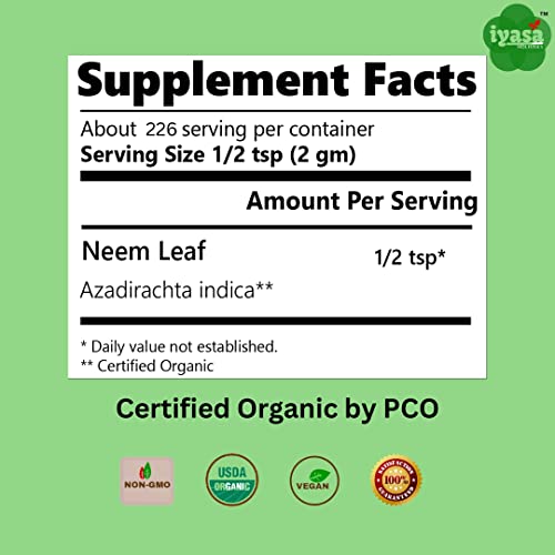 Neem en polvo certificado USDA