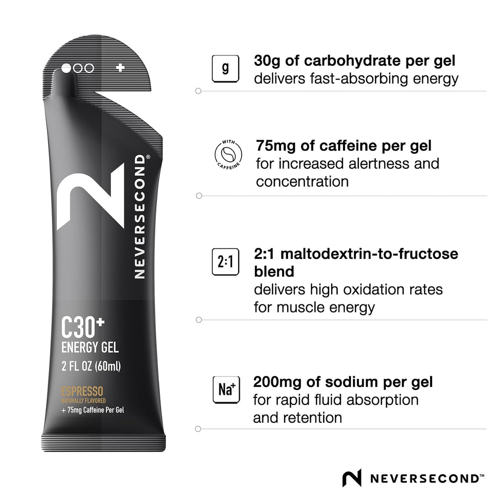 NeverSecond Geles y masticables energéticos