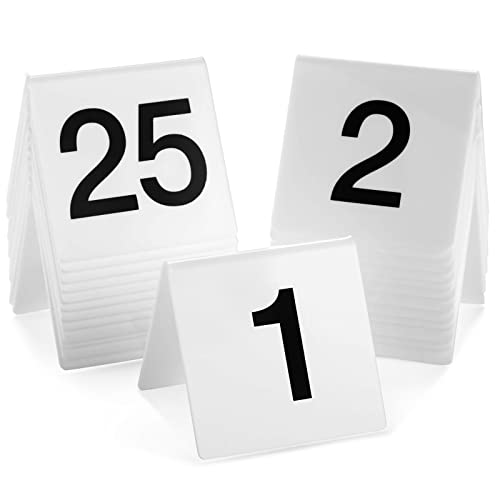 números de mesa acrílicos blancos