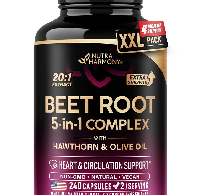 NutraHarmony cápsulas de raíz de betabel