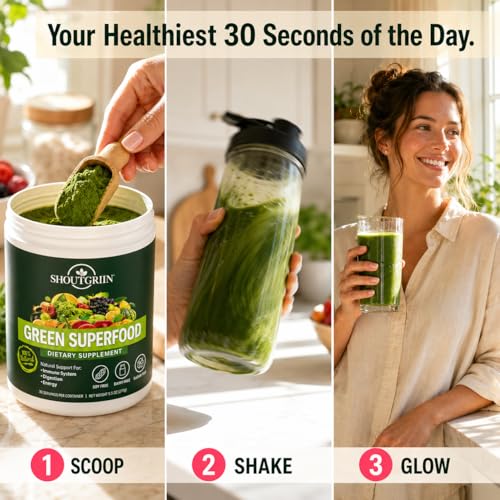 Nutrición completa en polvo verde
