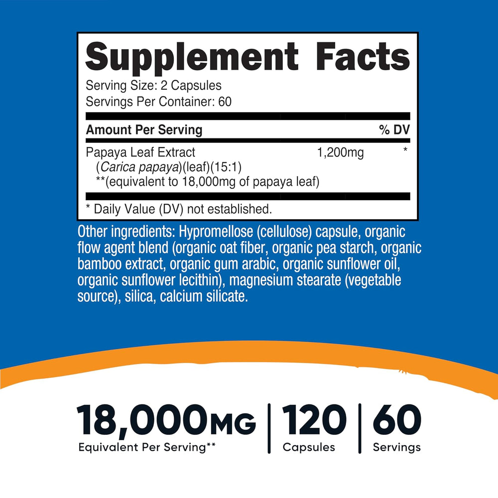 Nutricost 500 mg de hoja de papaya